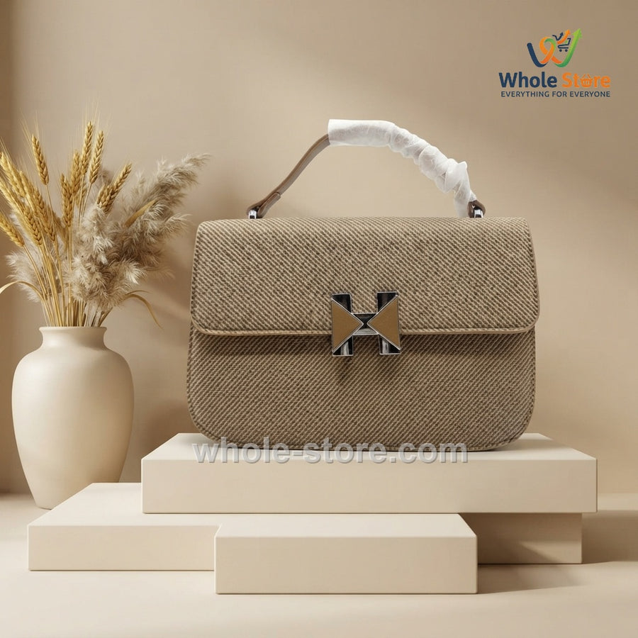 Textured Top-Handle Flap Bag Collection