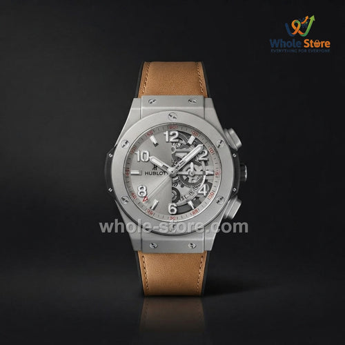 Men's Big Dial Skeleton Chronograph Watch