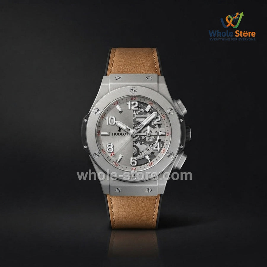 Men's Big Dial Skeleton Chronograph Watch