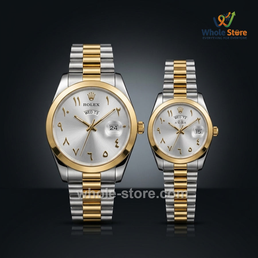 Rolex Arabic Dial Two-Tone Men's Watch Collection
