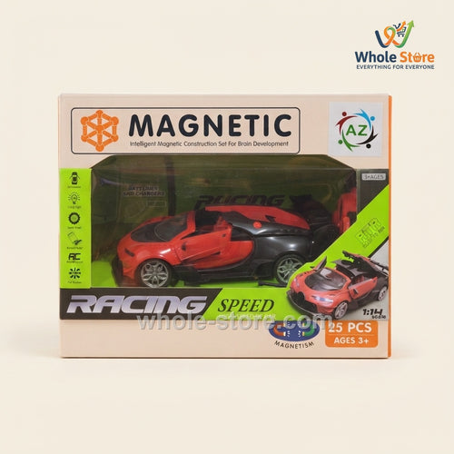 Magnetic Racing Speed Intelligent Construction Car Set (3+ Years)
