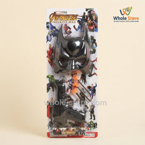Superhero Mask and Soft Dart Blaster Roleplay Set (3+ Years)