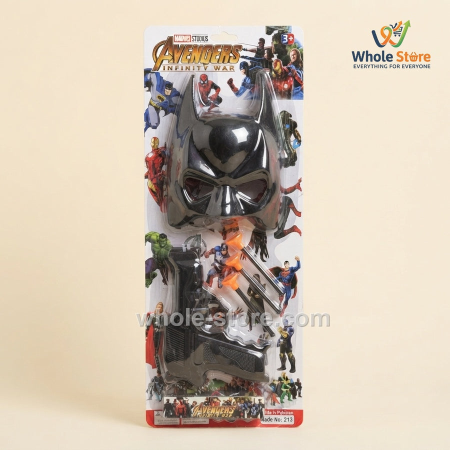 Superhero Mask and Soft Dart Blaster Roleplay Set (3+ Years)