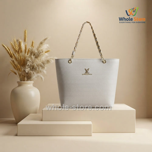 Classic Chain-Handle Structured Tote Bag Collection