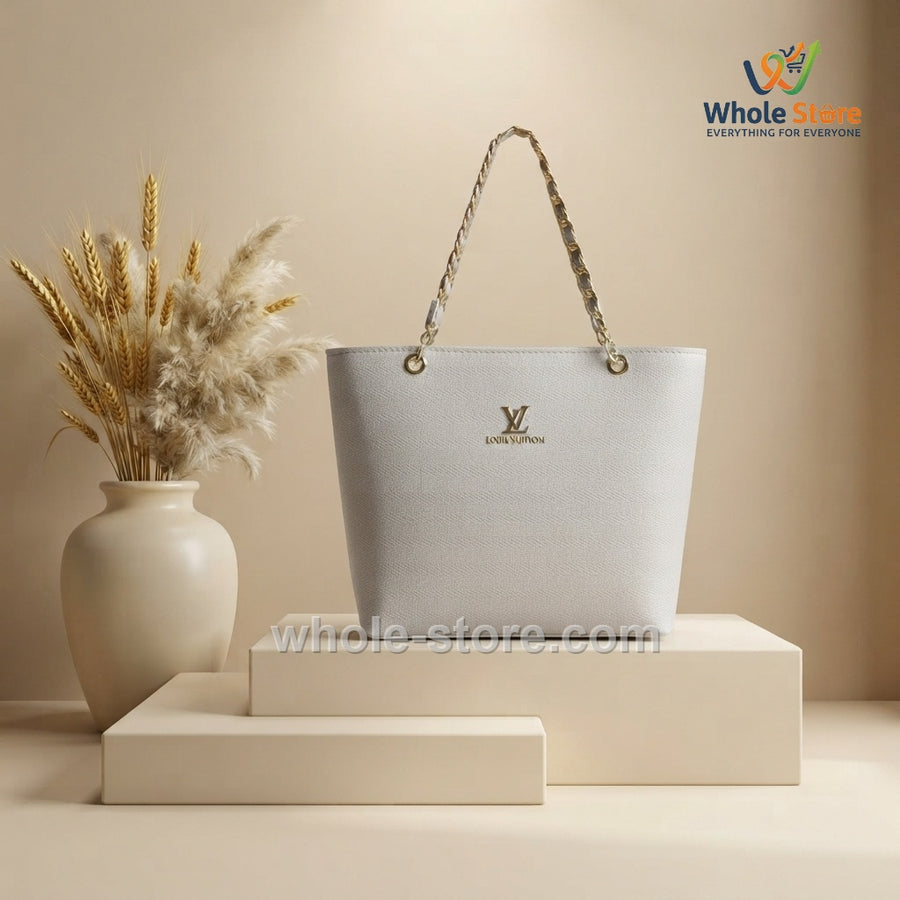Classic Chain-Handle Structured Tote Bag Collection