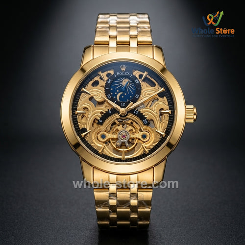 Rolex Skeletonized Automatic Gold Men's Watch Collection