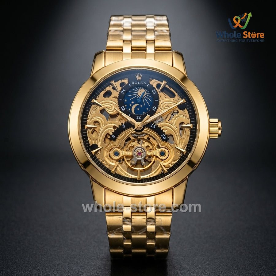 Rolex Skeletonized Automatic Gold Men's Watch Collection