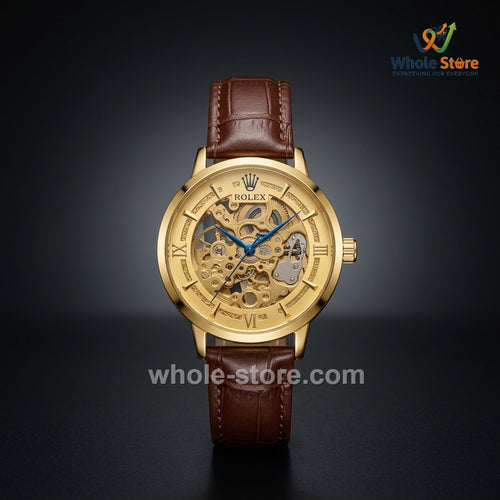 Rolex Skeletonized Automatic Gold Men's Watch Collection