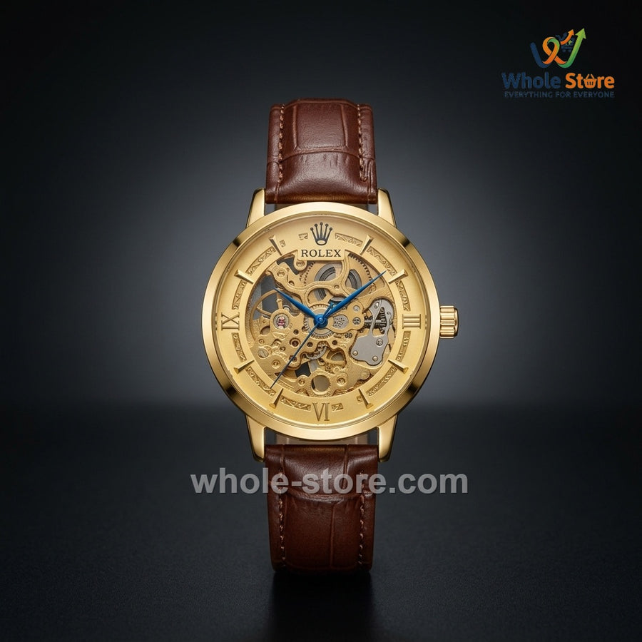 Rolex Skeletonized Automatic Gold Men's Watch Collection