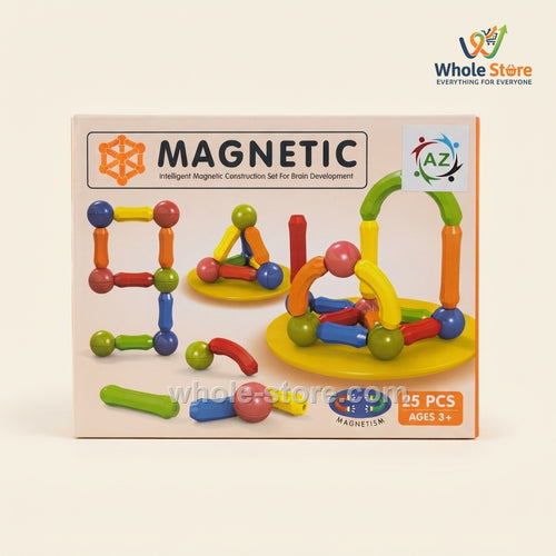 Magnetic Intelligent Construction Set for Brain Development - 25 Pieces (3+ Years)